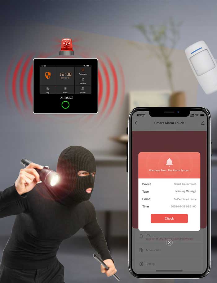 Sistema de Seguridad para el Hogar 4G WiFi/GSM ZDAS-P9