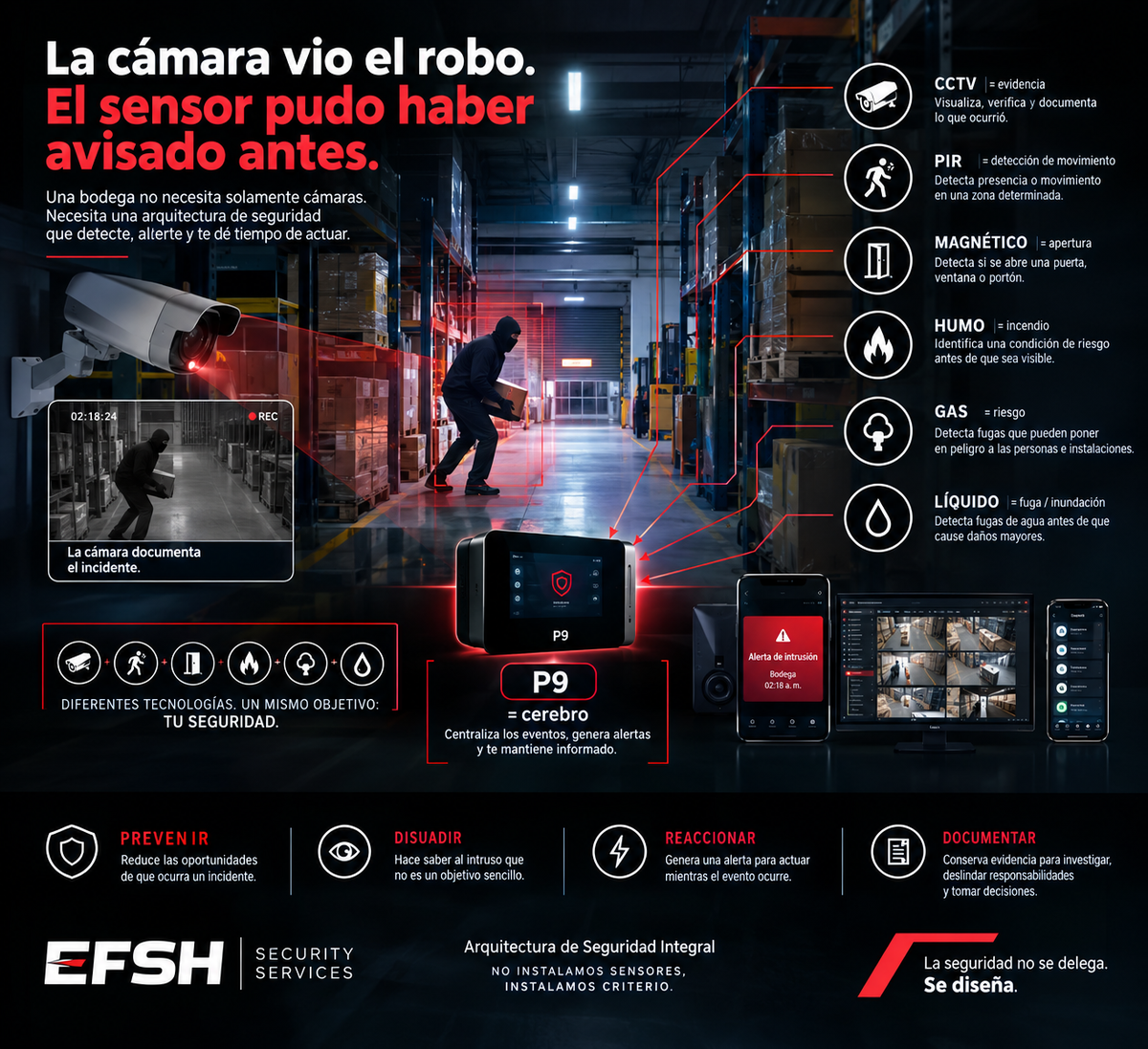 La cámara vio el robo. El sensor pudo haber avisado antes.