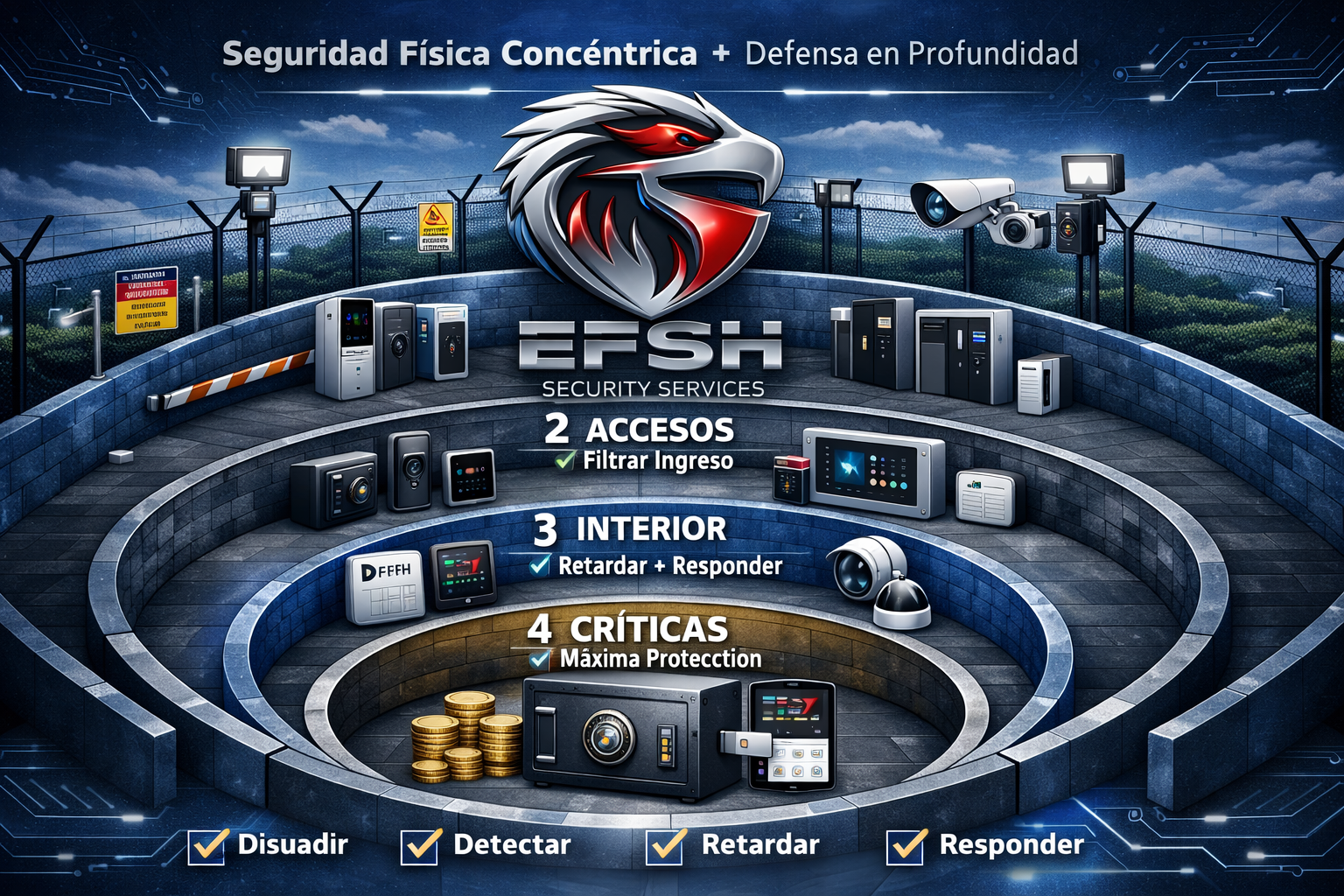 Seguridad física concéntrica: la arquitectura inteligente que realmente protege tu hogar y tu negocio