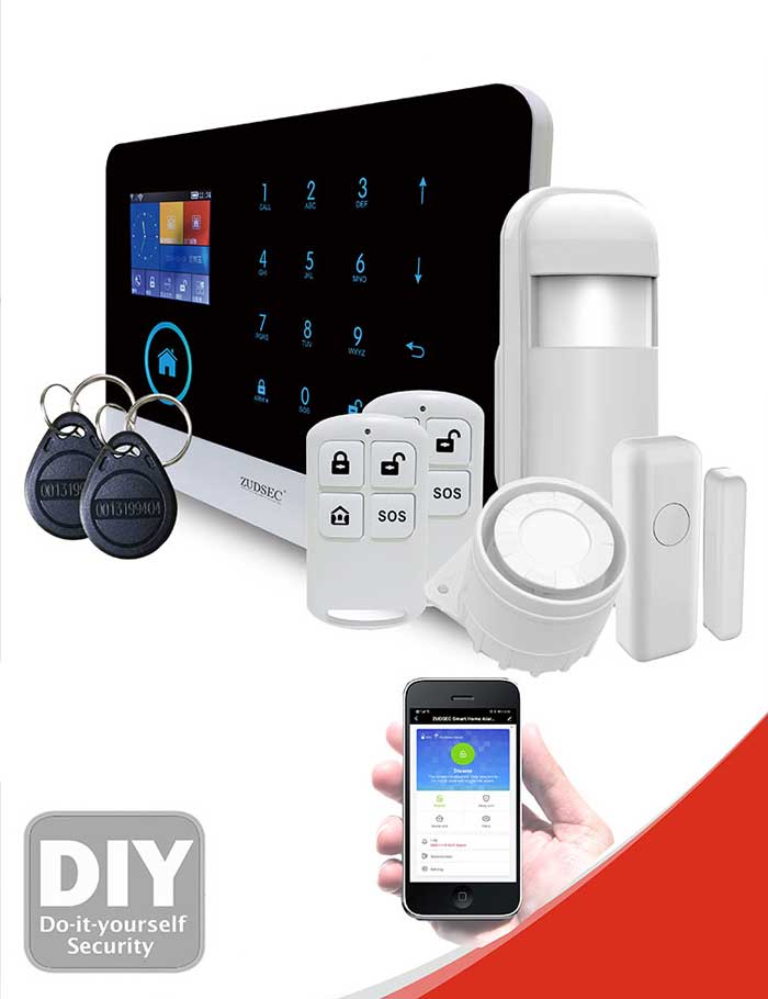 Sistema de alarma para el hogar WiFi/GSM ZDAS-F8