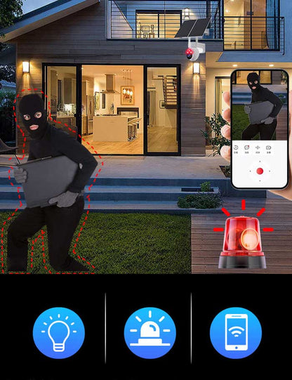 Cámara de Seguridad Solar 4G Exterior 2.0MP ZDC-Q9-4G