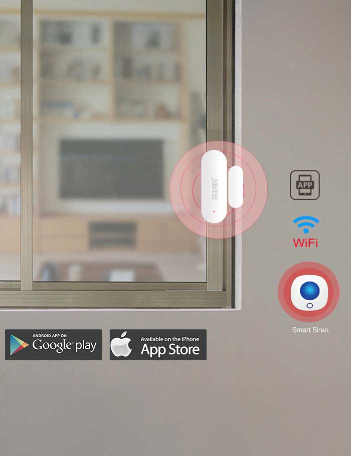 Sensor de Puerta/Ventana Inteligente ZDD-001M-WF