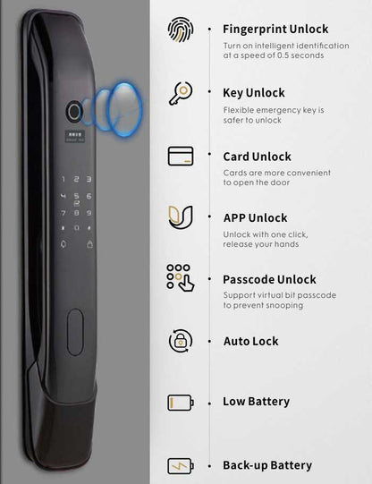 Cerradura Principal Inteligente con Huella Digital   ZDSL-100WF