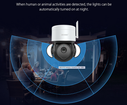 Cámara reflectora PTZ WiFi para exteriores ZDC-Q8