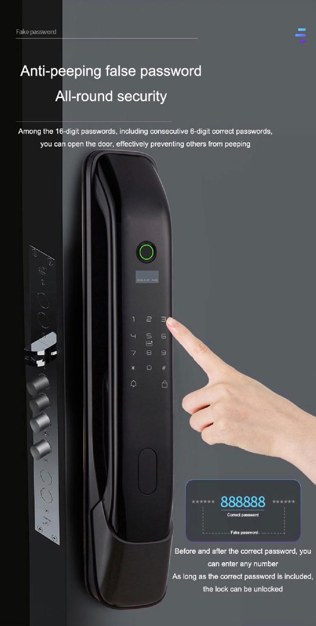 Cerradura Principal Inteligente con Huella Digital   ZDSL-100WF